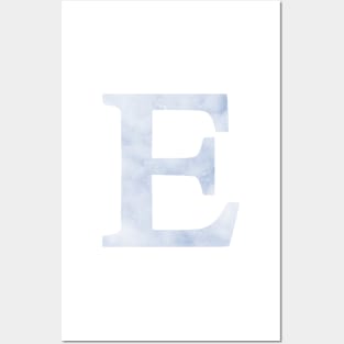 The Letter E Blue Marble Posters and Art
